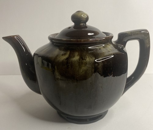 Brown red clay - brown, teapot